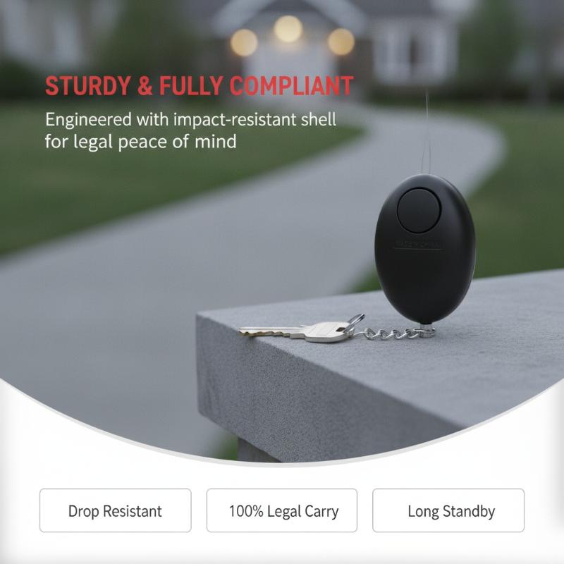 1PC 120dB Loud Personal Safety - Personal Alarm Keychain recension och pris