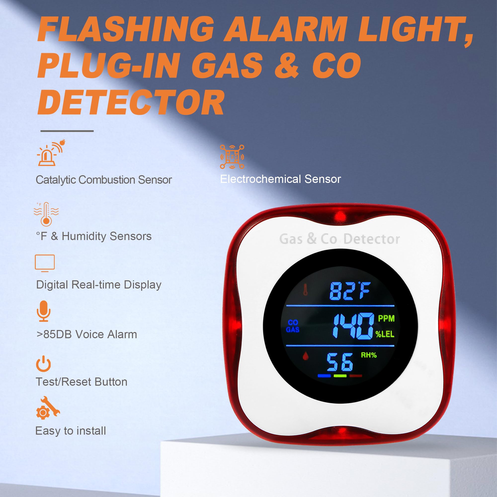 Combination Gas & Carbon Monox - Co Detector Plug recension och pris