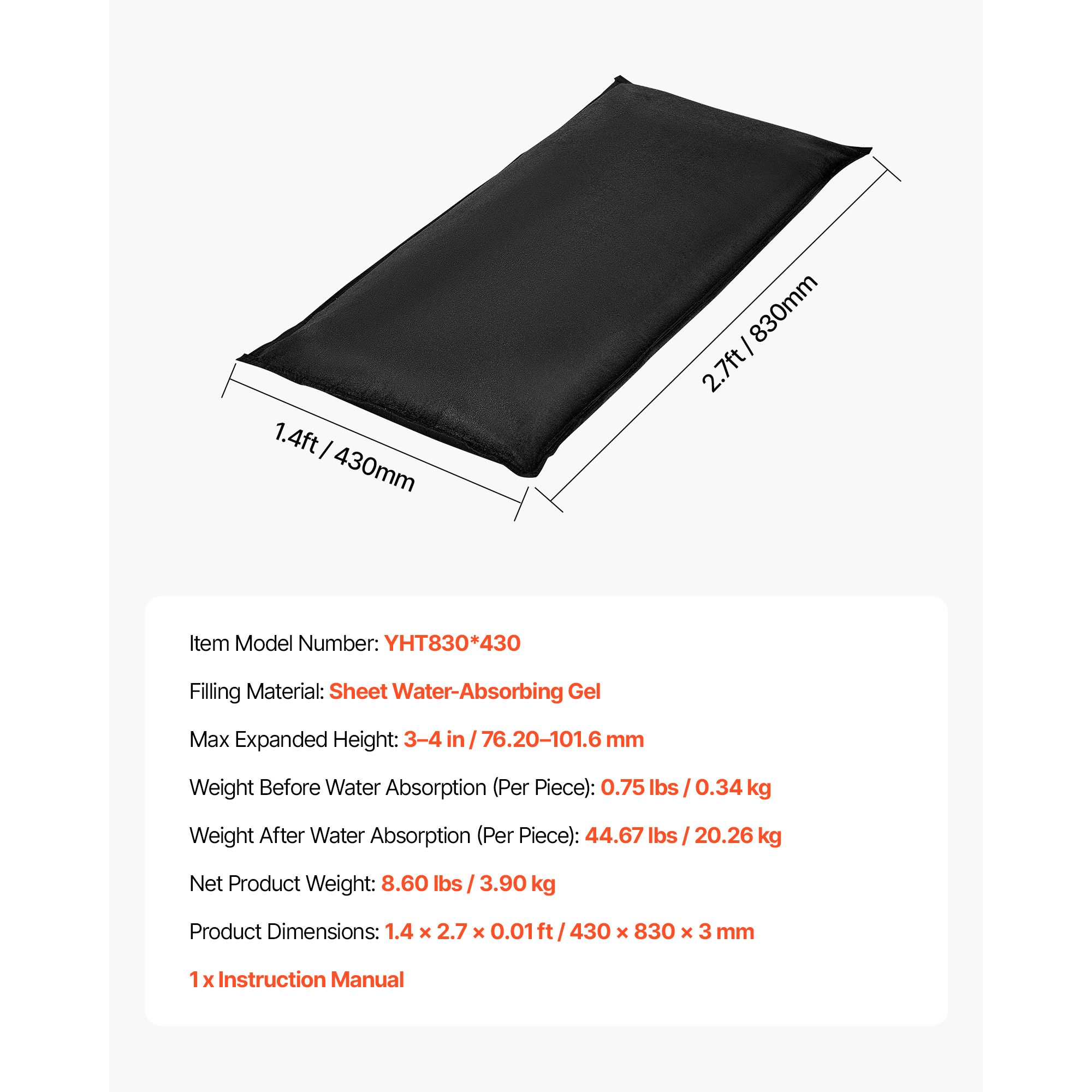 Flood Barrier, 10 Pack, 1.4 x  - Flood Barrier Bag recension och pris