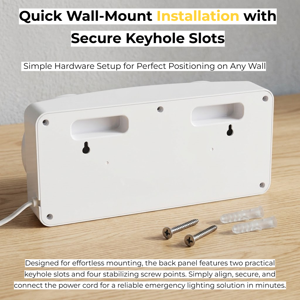 Dual-Head LED Emergency Light  - Power Outage Light recension och pris