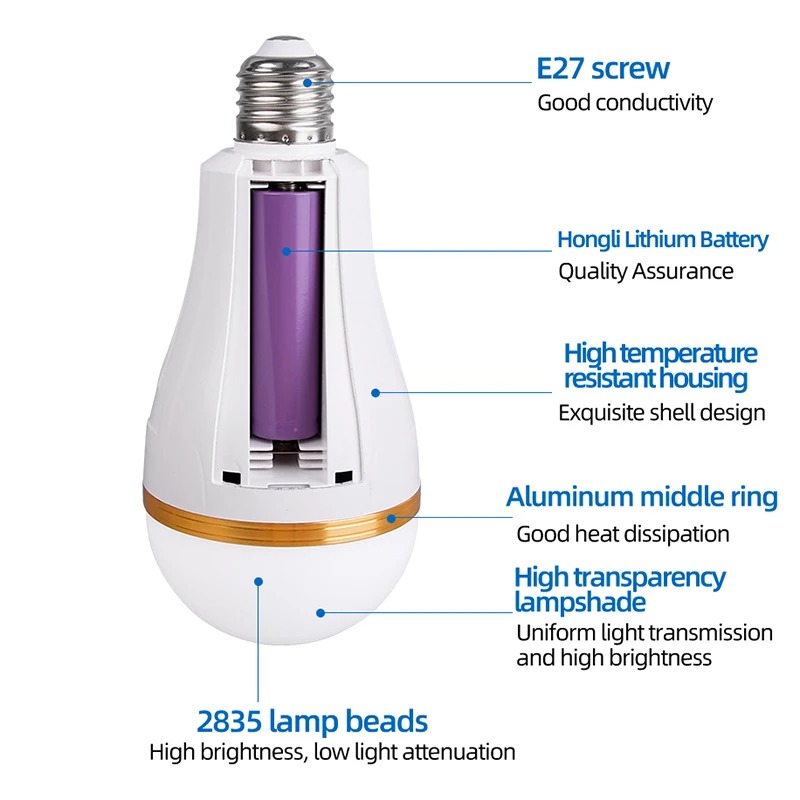 E27 Emergency Light Bulb Ac85- - Power Outage Light recension och pris