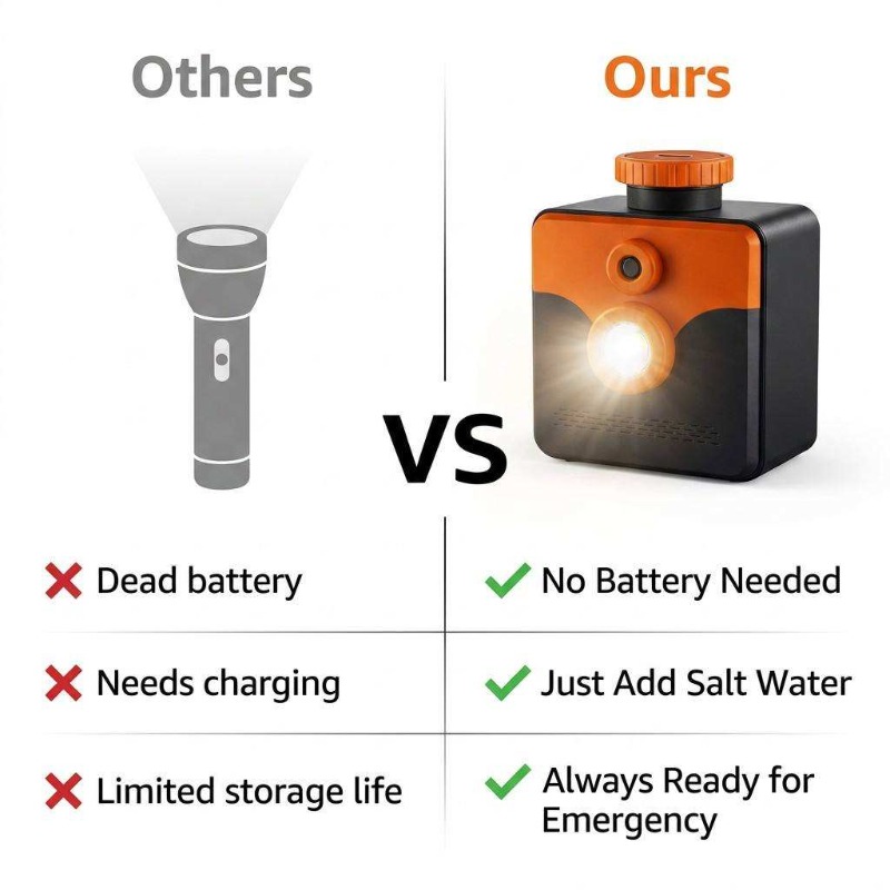 Saltwater Lamp Salt Water Powe - Power Outage Light recension och pris
